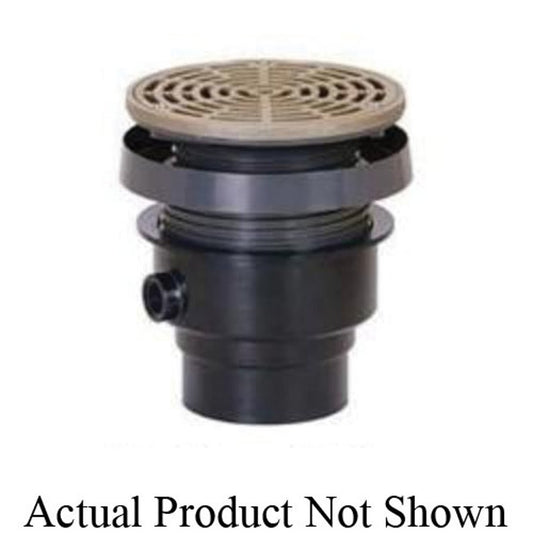 832 Trap Primer Floor Drain, 4 in Outlet, Socket, 6-1/2 in Round Nickel Bronze Top