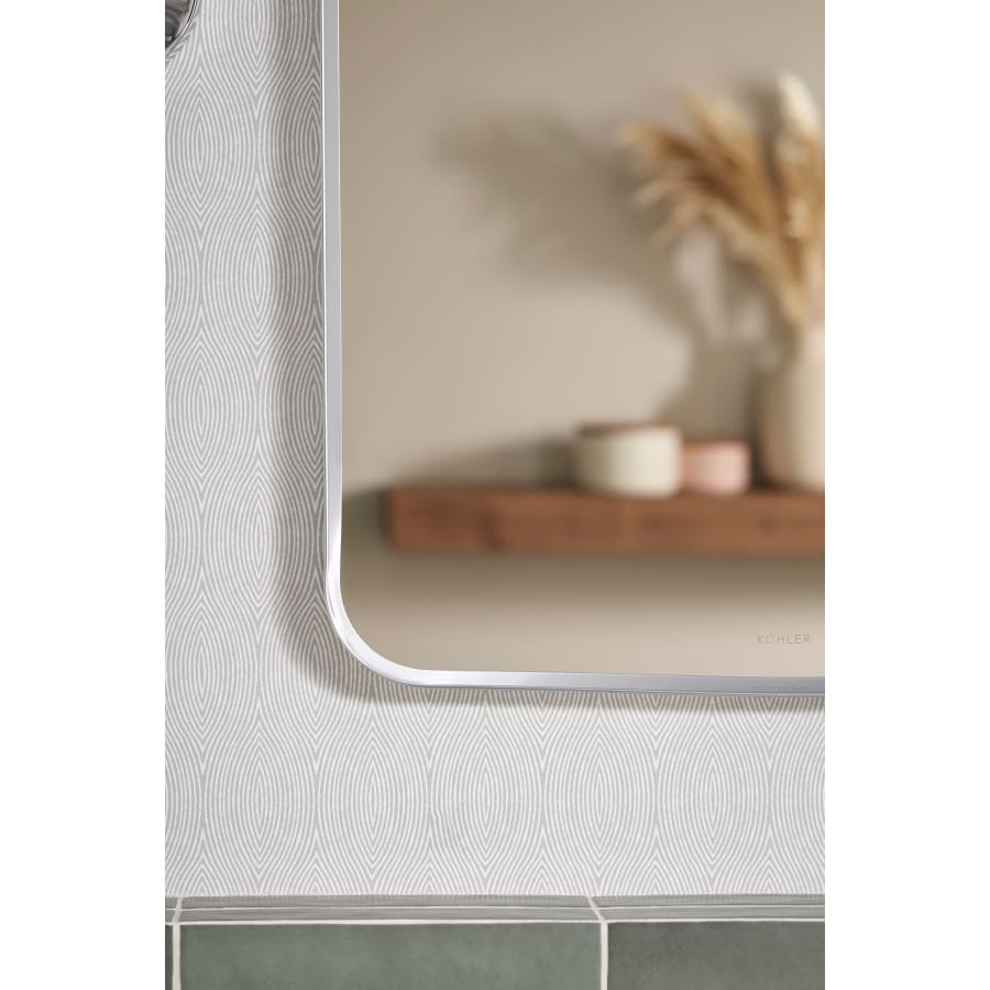 Essential 34-1/16" x 22-1/16" Rectangular Flat Framed Accent Mirror