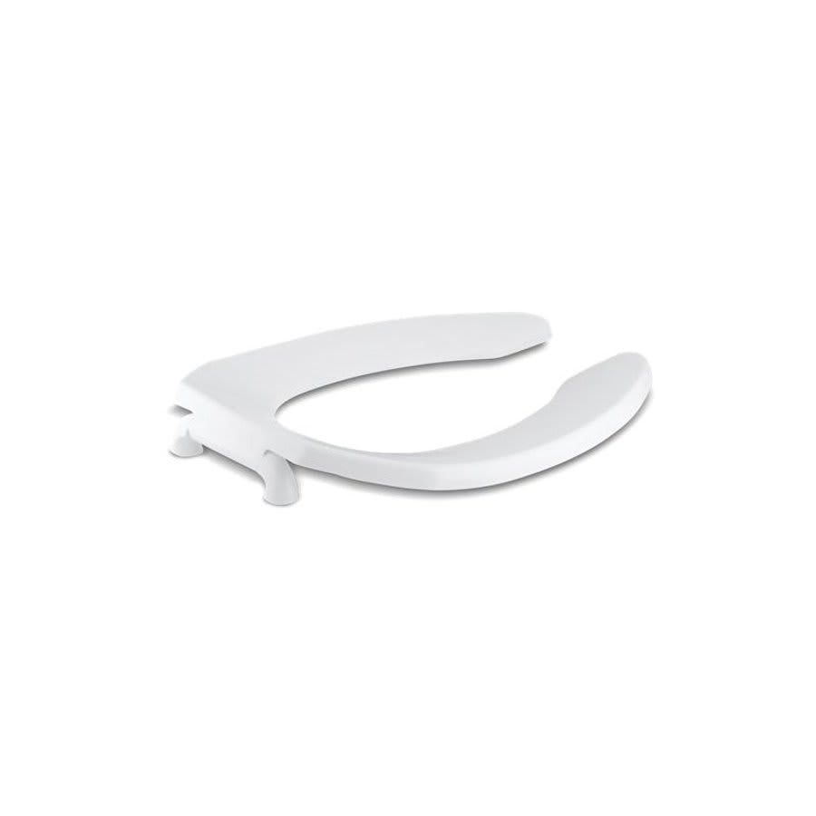 Lustra™ Toilet Seat, Elongated Bowl, Open Front, Less Cover, Plastic, White