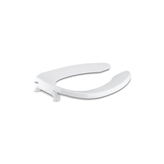 Lustra™ Toilet Seat, Elongated Bowl, Open Front, Less Cover, Plastic, White