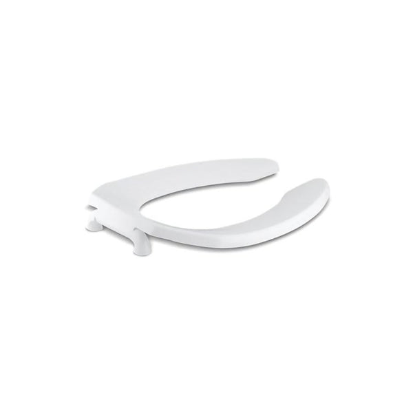 Lustra™ Toilet Seat, Elongated Bowl, Open Front, Less Cover, Plastic, White