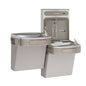 ezH2O Bottle Filling Station and Versatile Bi-Level ADA Cooler Non-Filtered Non-Refrigerated Light Gray
