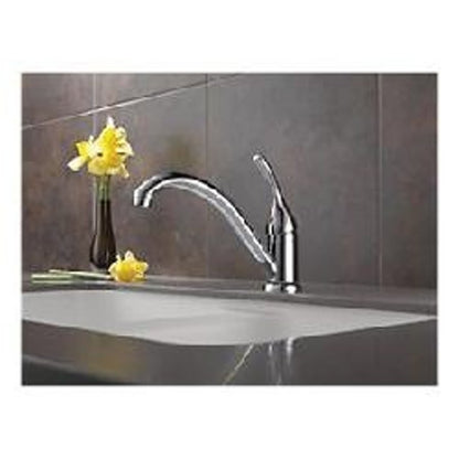 Classic Kitchen Faucet, Deck Mount, ADA, 1 Lever Handle, 1-Hole, Chrome
