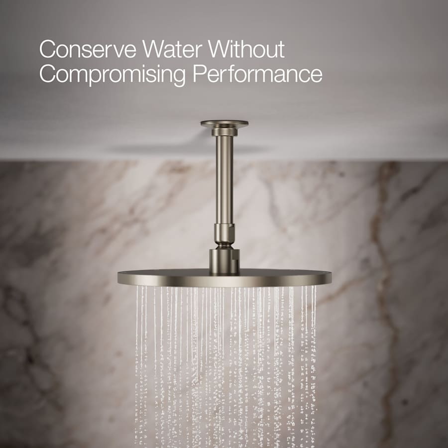 Contemporary Round 10" Single Function 2.5 GPM Rainhead with MasterClean Sprayface and Katalyst Air-Induction Technology