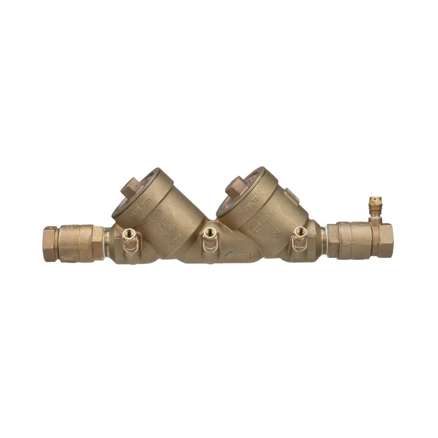 950XLT2 Double Check Backflow Preventer, 1-1/4 in, FNPT, Bronze