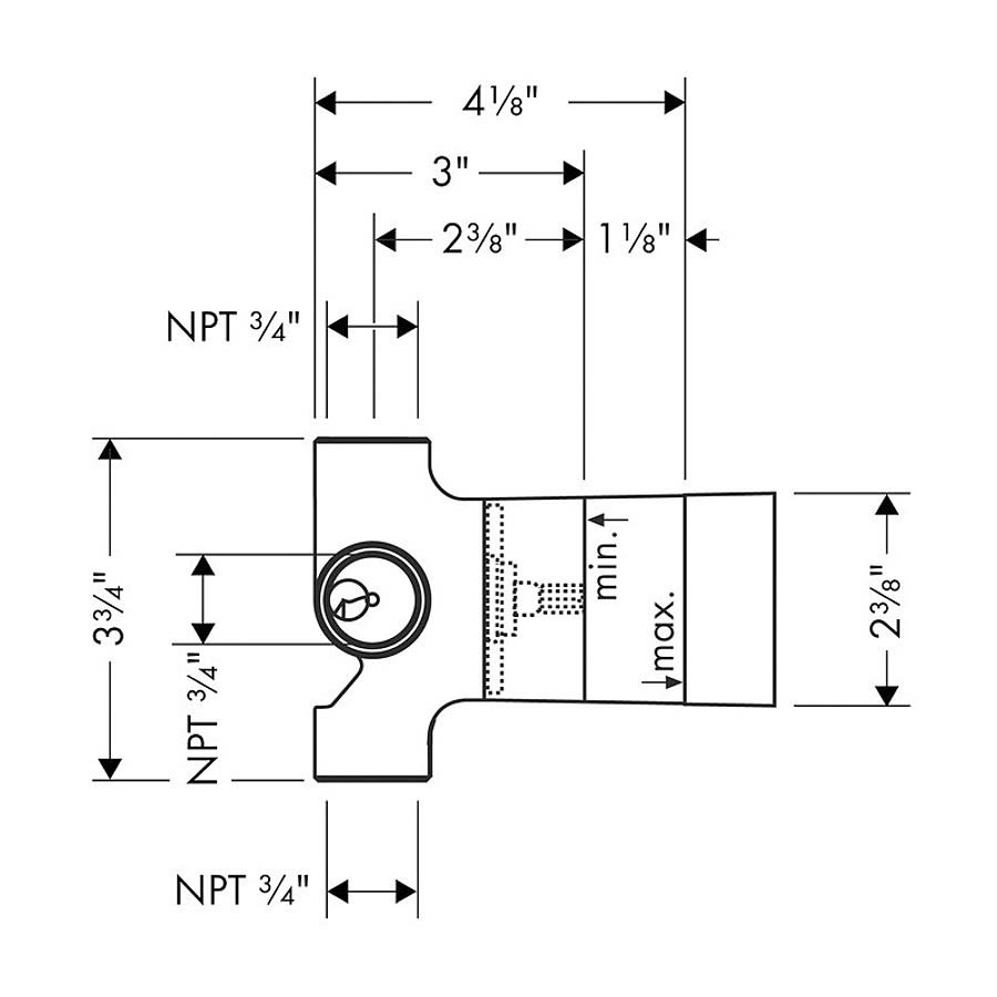 3-Way Diverter Valve, 17 gpm Shower