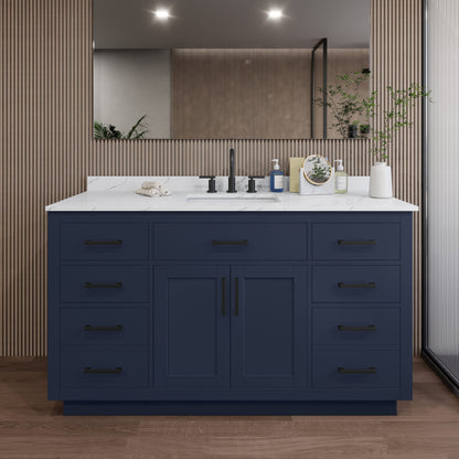 Beckett Single Bathroom Vanity with Toe Kick - 60W x 35H x 22D