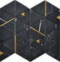 NERO MARQUINA TRIANGLE 12X14 MOSAIC