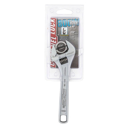 6 in, Adjustable Wrench, 15/16 in Wide, Chrome