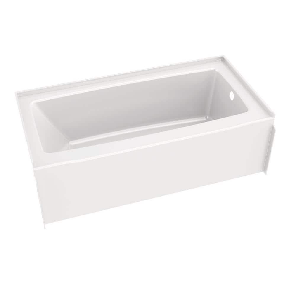 Classic 500 60 in. x 30 in. Alcove Right Drain Bathtub and Wall Surrounds in High Gloss White