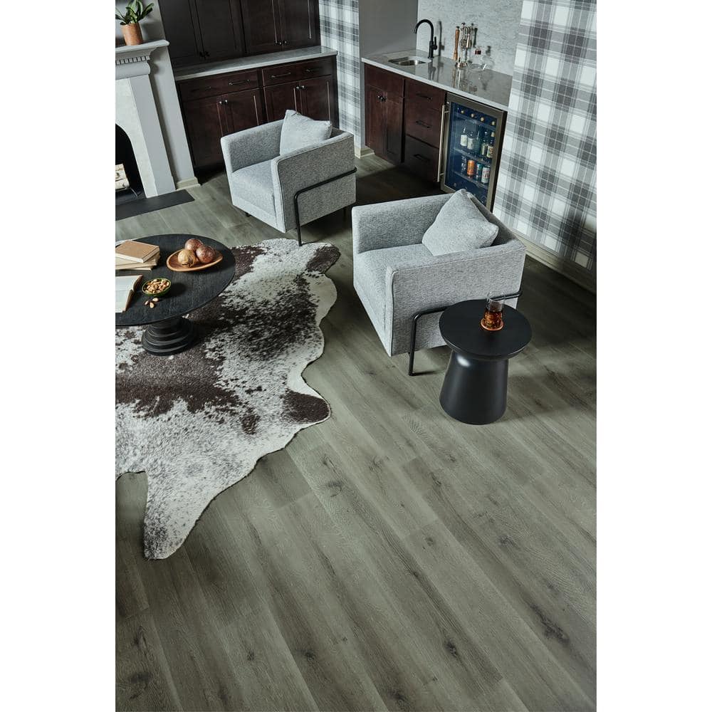 Outlast+ Montage Grey Oak 12 mm T x 7.4 in. W Waterproof Laminate Wood Flooring (19.6 sqft/case)