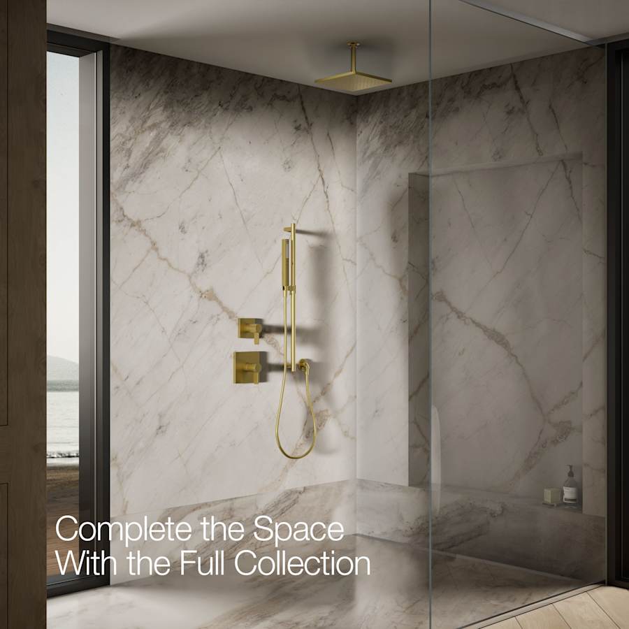 Honesty Square 10" Single Function 2.5 GPM Rainhead with MasterClean Sprayface