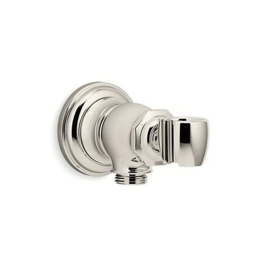 Artifacts® Handshower Holder and Supply Elbow, Wall Mount, For Artifacts® Handshower, G1/2-14 Hose x 1/2-14 NPT, Metal, Vibrant Polished Nickel