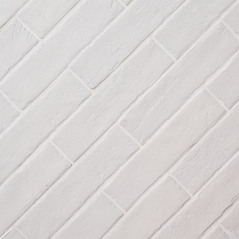 Brickstone White Porcelain Tile 2x10