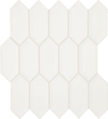 Luminique Arctic White Rectangle, Circle 12X24 Glossy