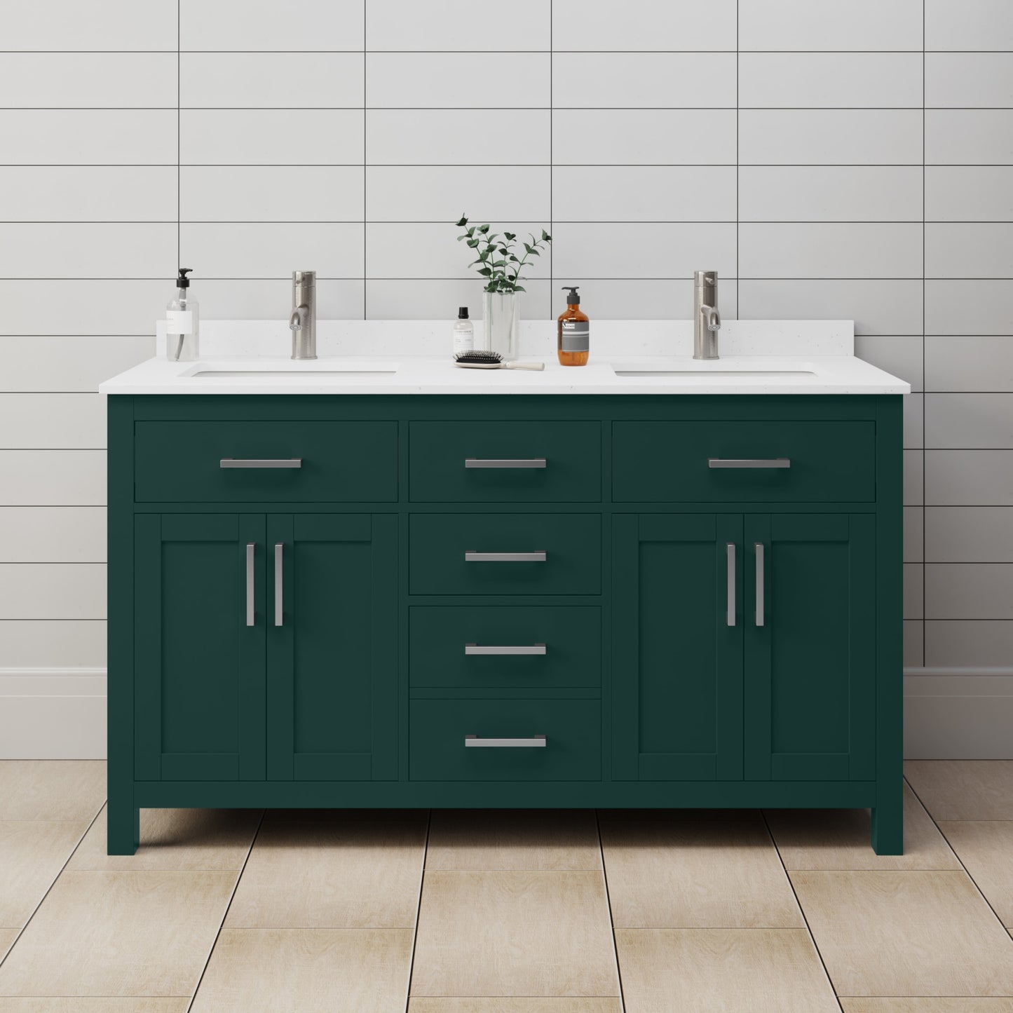 Beckett Double Bathroom Vanity - 60W x 35H x 22D