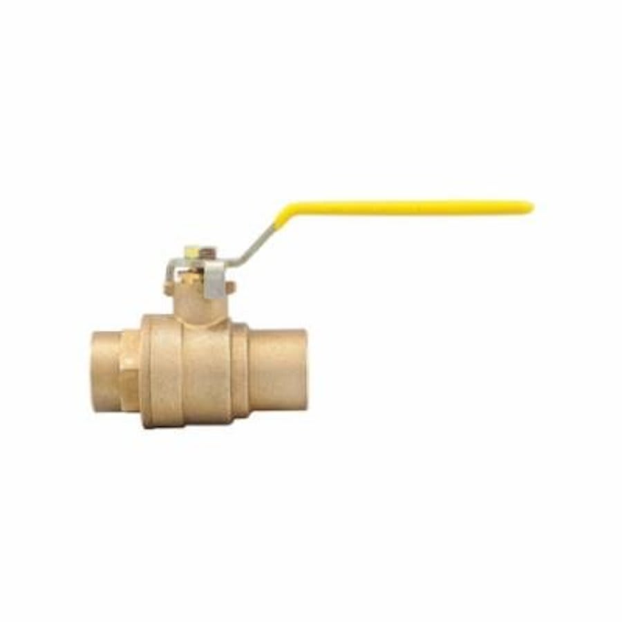 2-Piece Ball Valve, 2-1/2 in, C, Full Port, Brass Ball, Brass