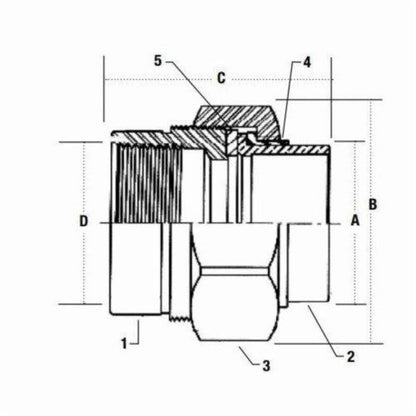 Dielectric Union, 3/4 in, C x FNPT