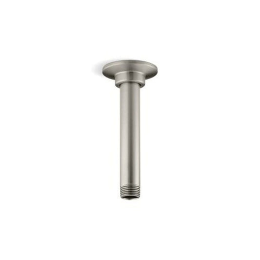 Shower Arm, Ceiling Mount, 6 in L, Vibrant Brushed Nickel