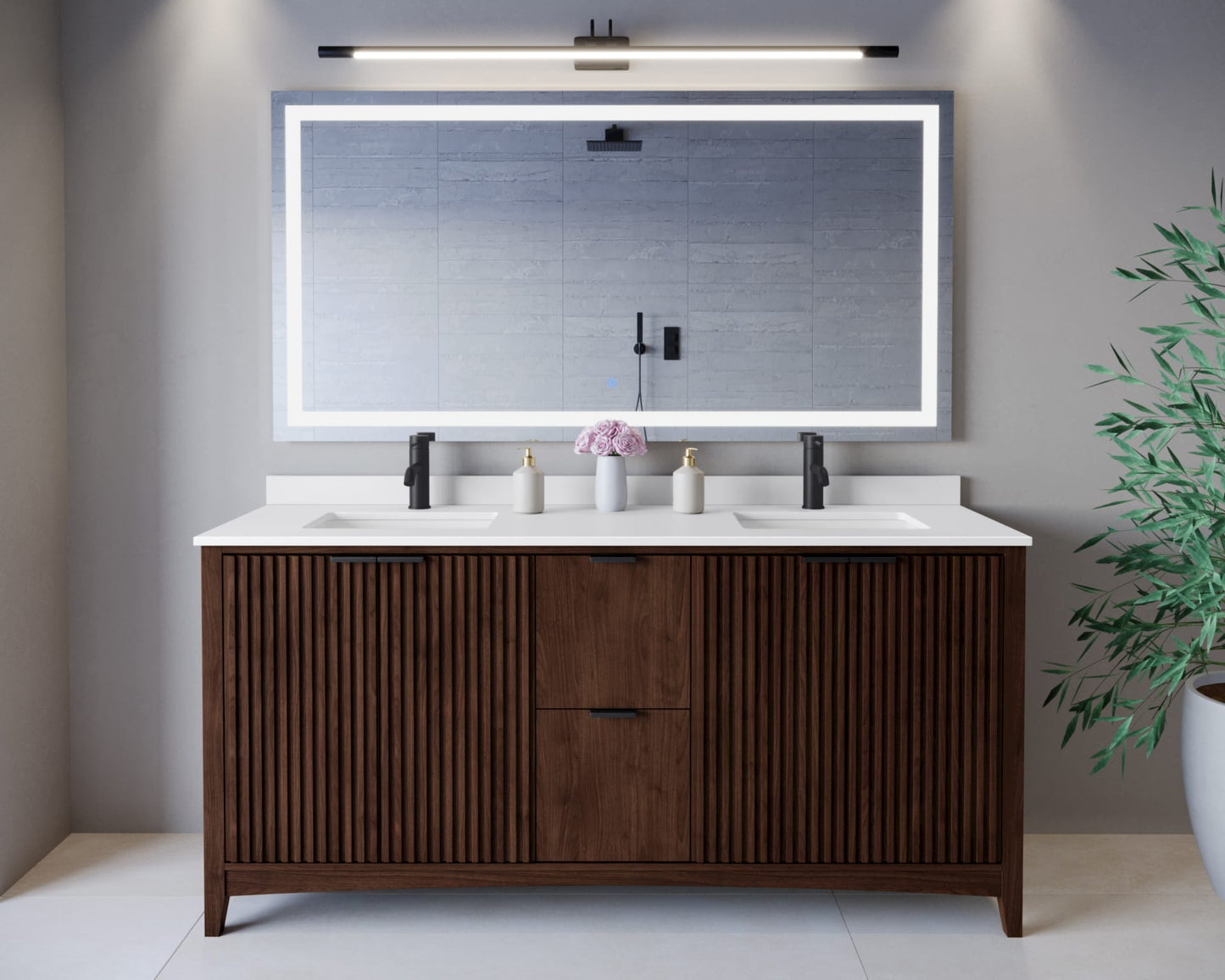 Palmilla Double Bathroom Vanity - 72W x 35H x 22D