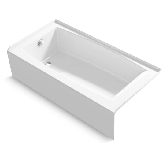 Entity 60" x 30" Three Wall Alcove Acrylic Soaking Tub with Left Drain