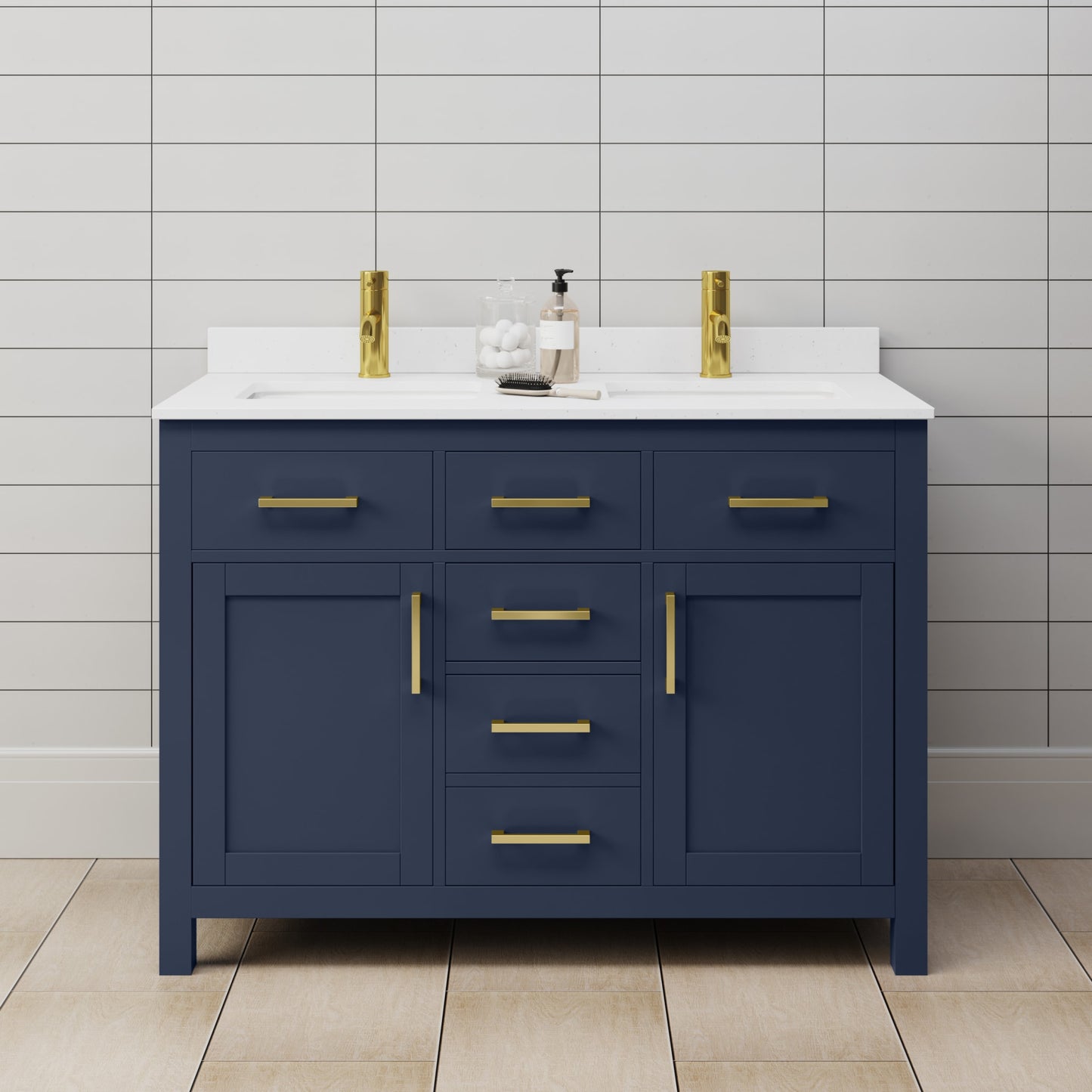 Beckett Double Bathroom Vanity - 48W x 35H x 22D