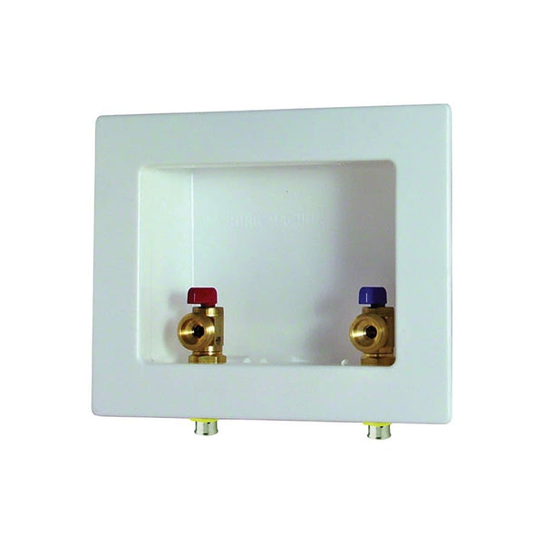 PureFlow® Outlet Box, 1/2 in, Press, For Use With Washing Machine, Plastic