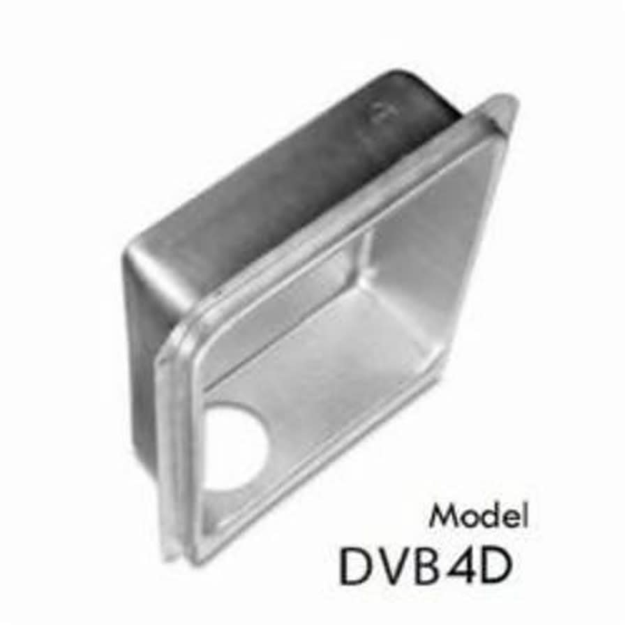 Downward Exhaust Dryer Vent Box, 19 in L x 16-3/4 in W x 4-1/4 in D, 21 ga, Steel