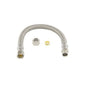 Flexible Water Supply, 3/8 in, Comp x KC Nosepiece, 20 in L, Braided Polymer