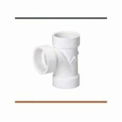 Sanitary Tee, 1-1/2 in, Hub, DWV, PVC
