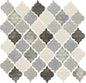 Decorative Accents Gris Et Blanc Raindrop, Straight Edge 1X2 Mix