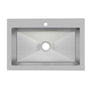 Sault 33" Drop In, Undermount Single Basin Stainless Steel Kitchen Sink