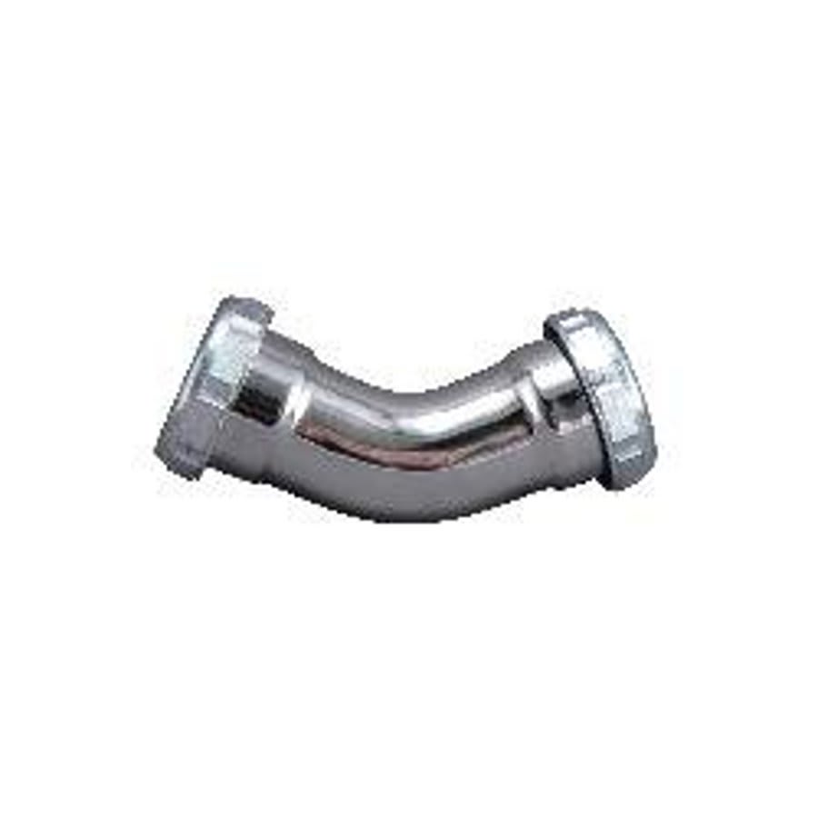 45 deg Tubular Elbow, 1-1/4 in, 22 ga, Chrome