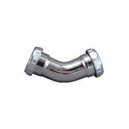 45 deg Tubular Elbow, 1-1/4 in, 22 ga, Chrome