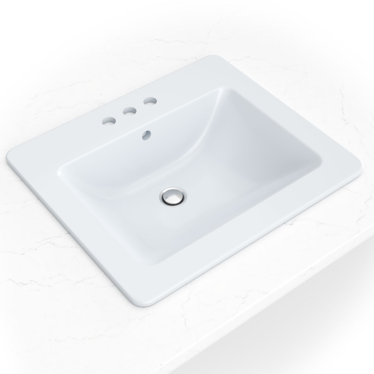 WHITE OM RECTANGLE SINK 2118