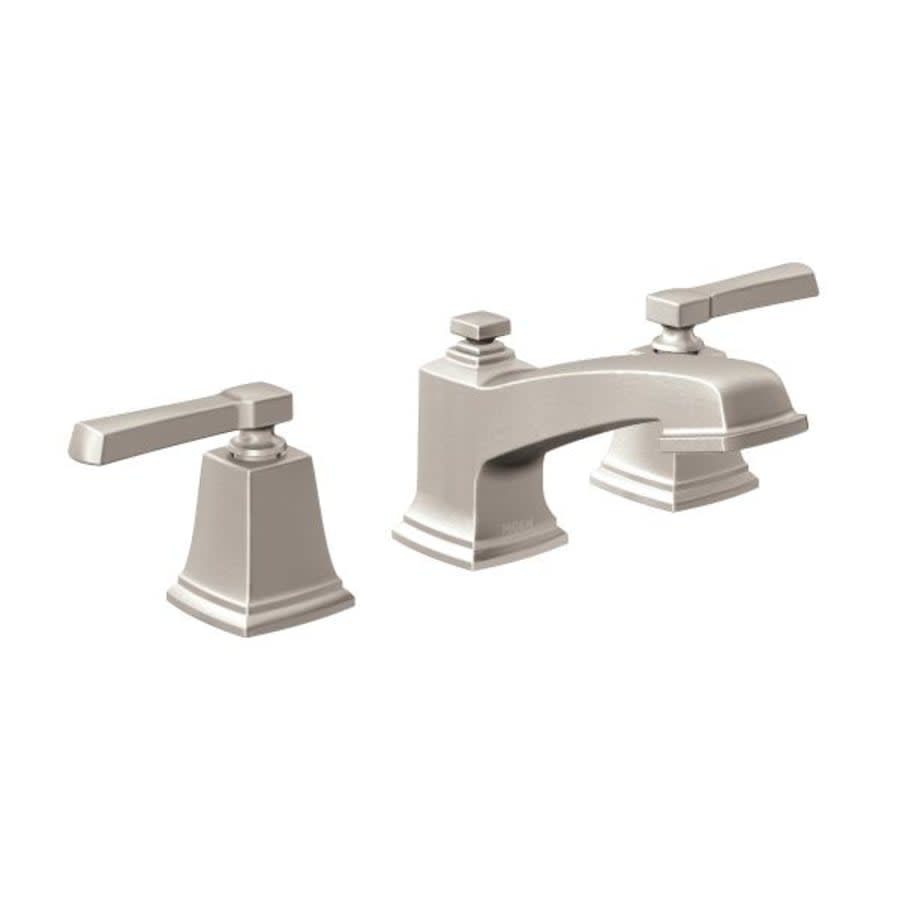 Boardwalk Widespread Bathroom Faucet with Metal Pop-Up Drain Assembly