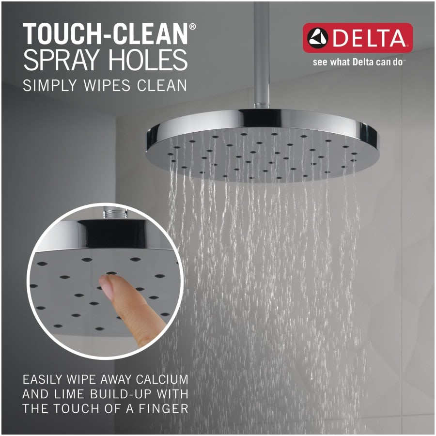 Universal Showering 12" Round 2.5 GPM Single Function Rain Shower Head with H2Okinetic Technology