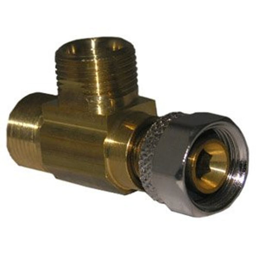 Multi Turn Angle Stop, 3/8 in, FNPT x Comp x Comp, Chrome