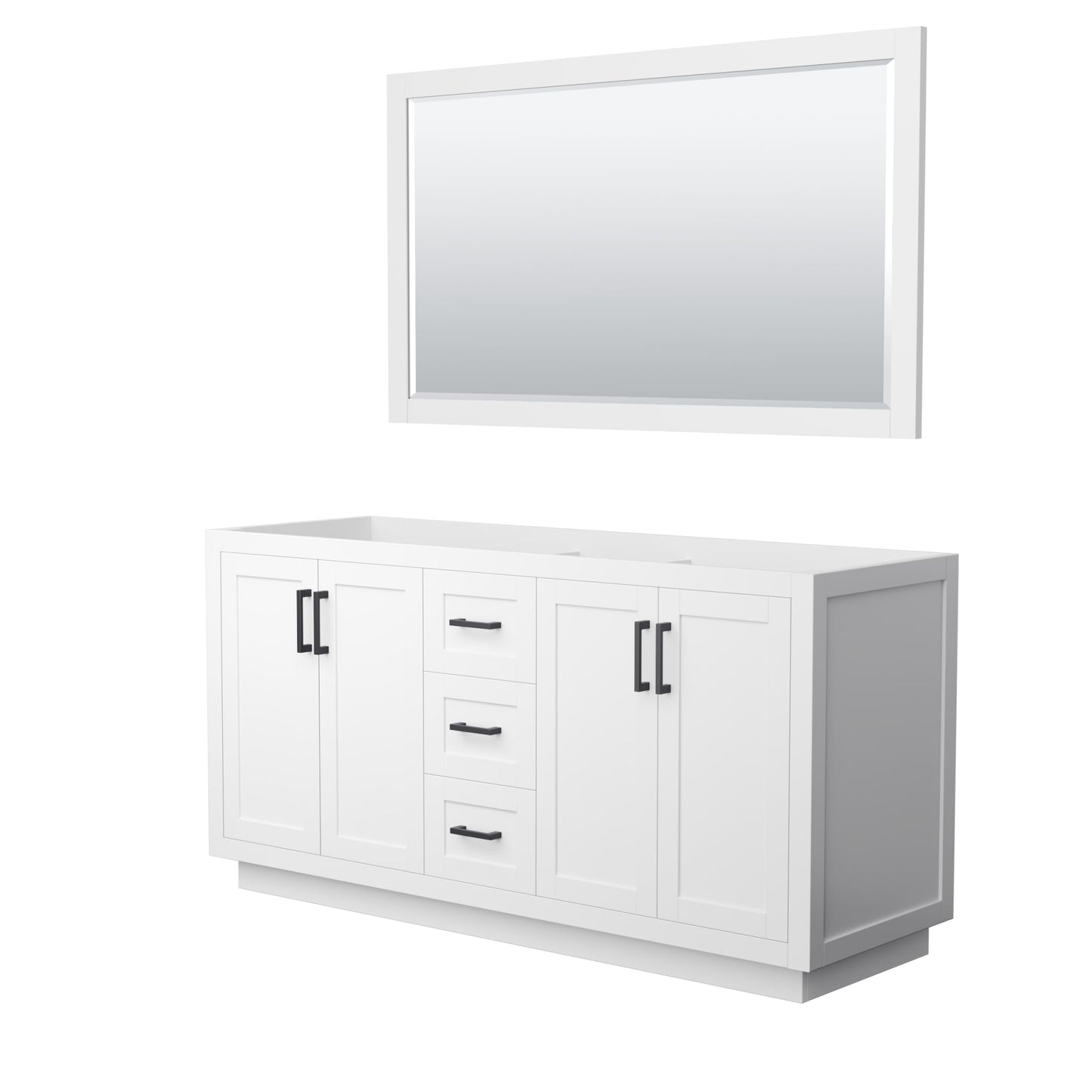 Miranda Double Bathroom Vanity - 65.25W x 33H x 21.75D