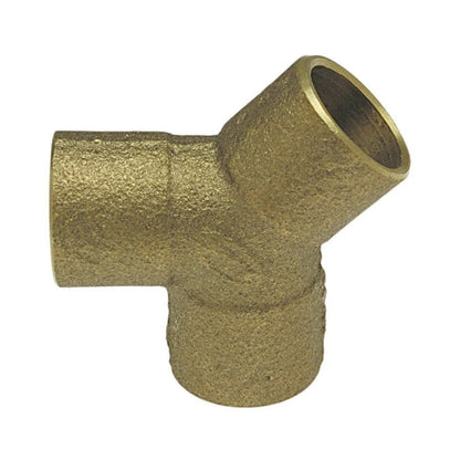 True 90 Wye, 1/2 in, C, Copper