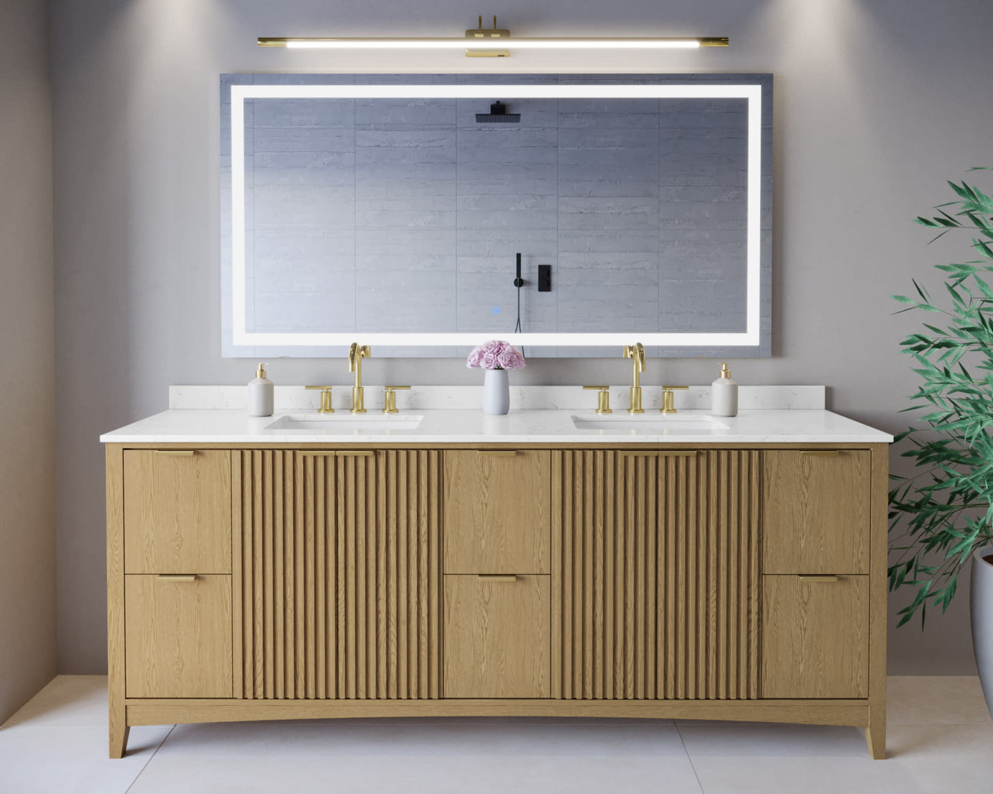 Palmilla Double Bathroom Vanity - 84W x 35H x 22D