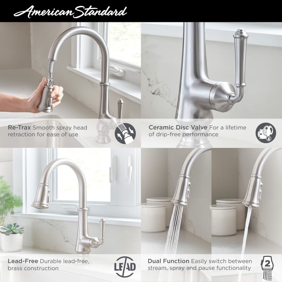 Delancey Single Handle Pull-Down Spray Kitchen Faucet