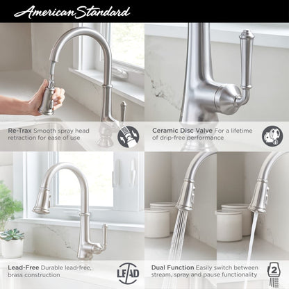 Delancey Single Handle Pull-Down Spray Kitchen Faucet