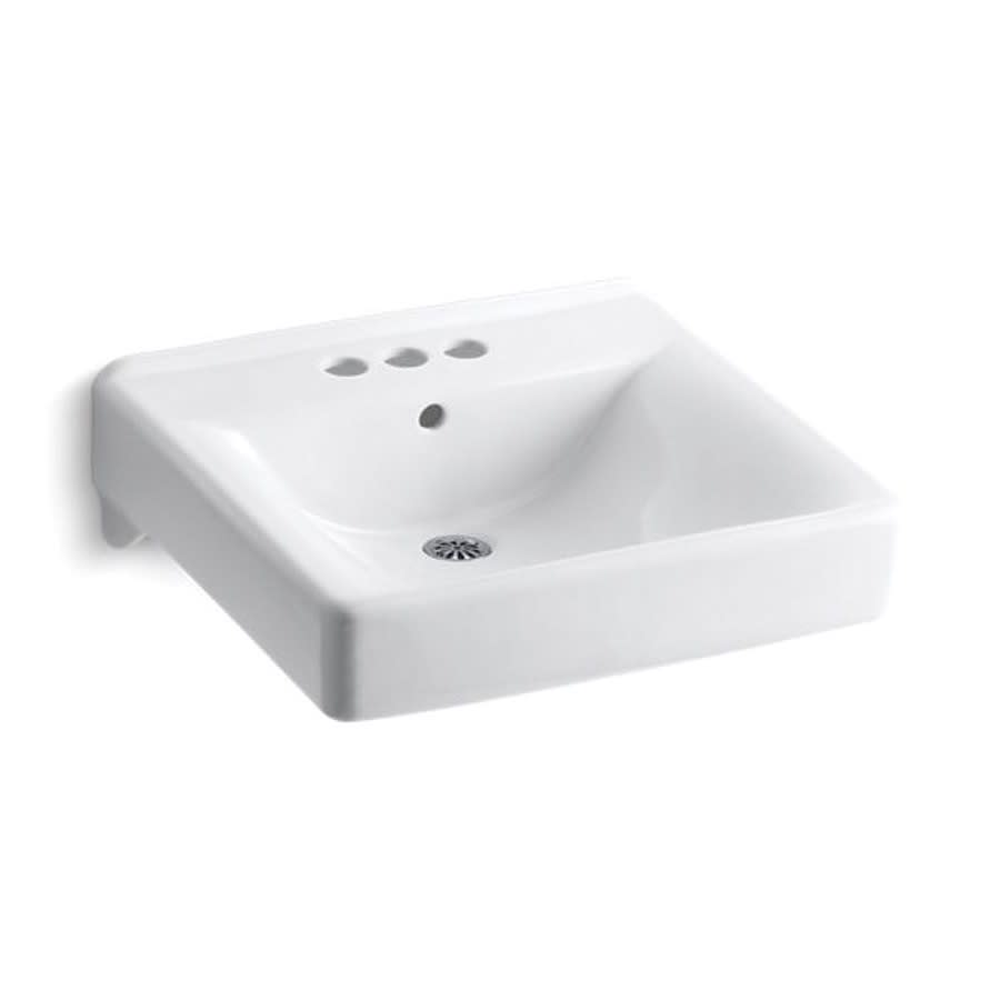 Soho® Wall Mount Lavatory Sink, ADA, 20 x 18 x 7 in, Vitreous China, White