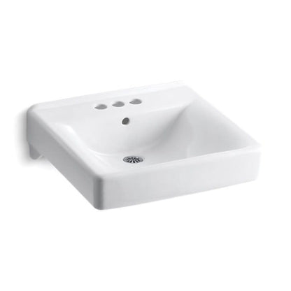 Soho® Wall Mount Lavatory Sink, ADA, 20 x 18 x 7 in, Vitreous China, White