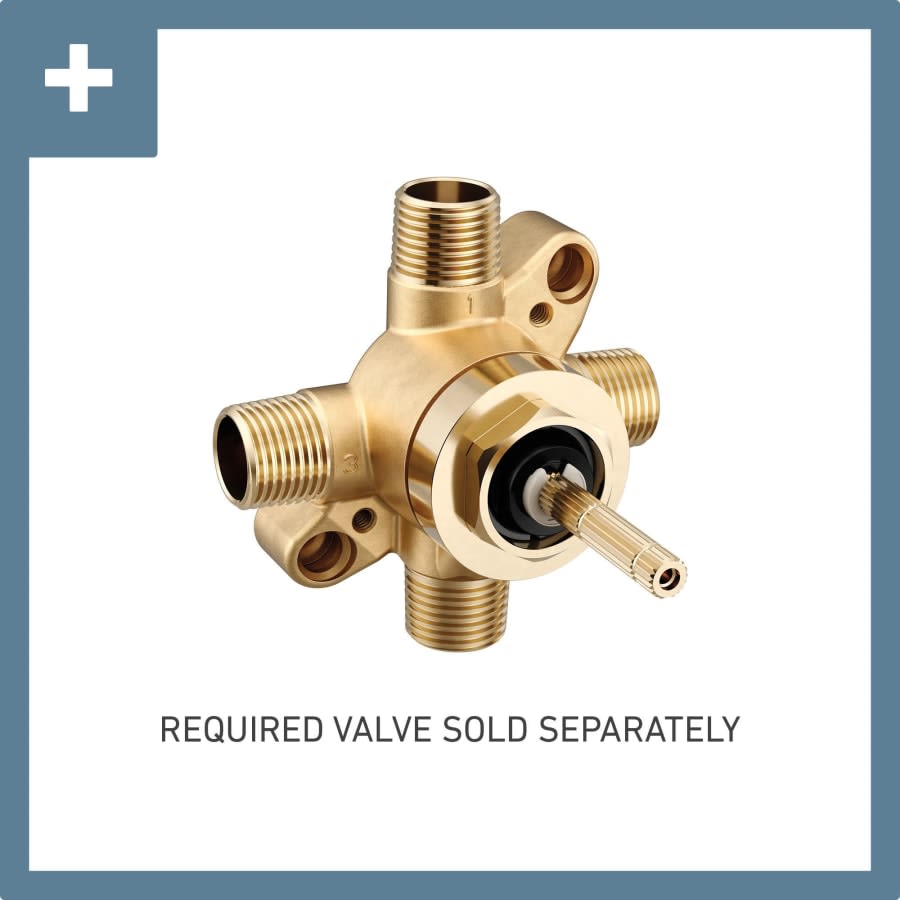 90 Degree Single Handle 2, 3 or 6 Function M-CORE Diverter Valve Trim - Less Rough-In Valve - For 2 or 3 Devices