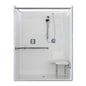 Shower Stall, ADA, Fiberglass, White