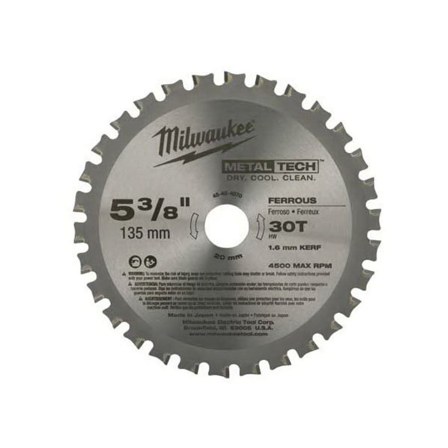 Thin Kerf Circular Saw Blade, 5-3/8 in Dia x 0.05 in THK, 20 mm Arbor, Alloy Steel Blade, 30 Teeth