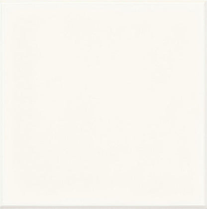 RetroSpace Remix Modern White Square, Undulated 6X6 Glossy