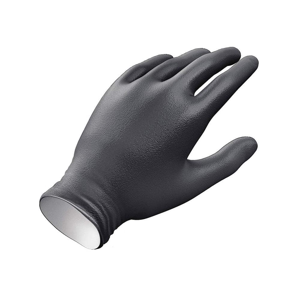 Heavy Duty Black Nitrile Gloves, One Size Fits Most (50 per Box)